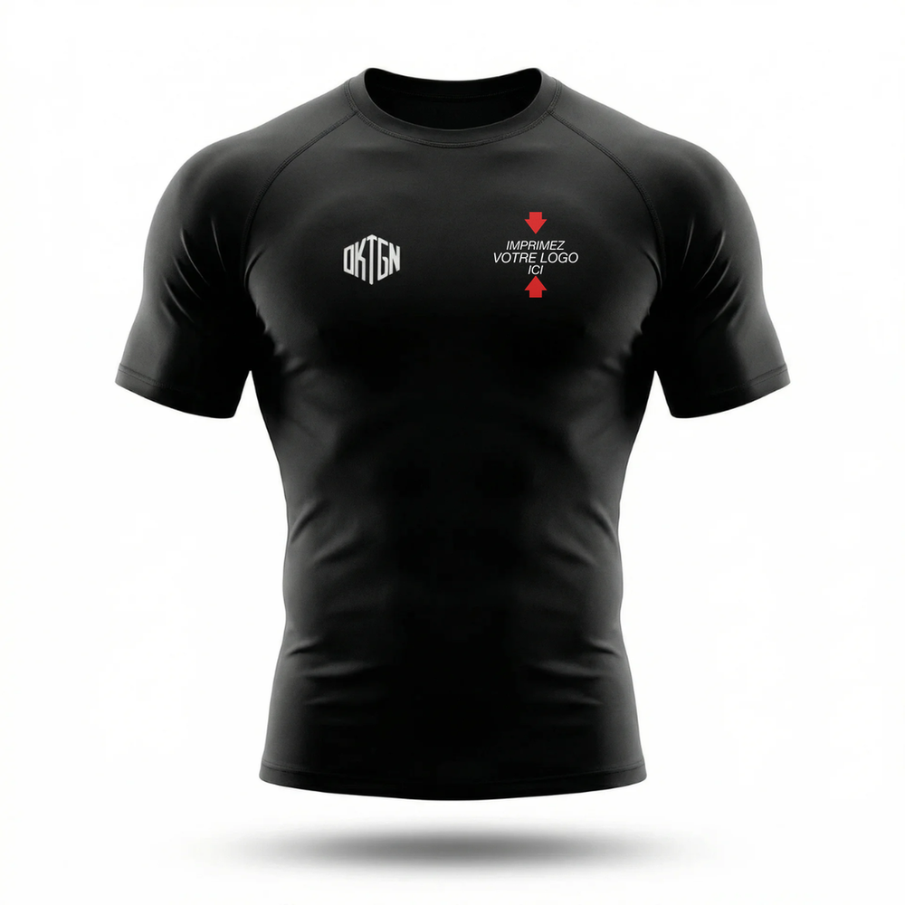 Rashguard personnalise noir face