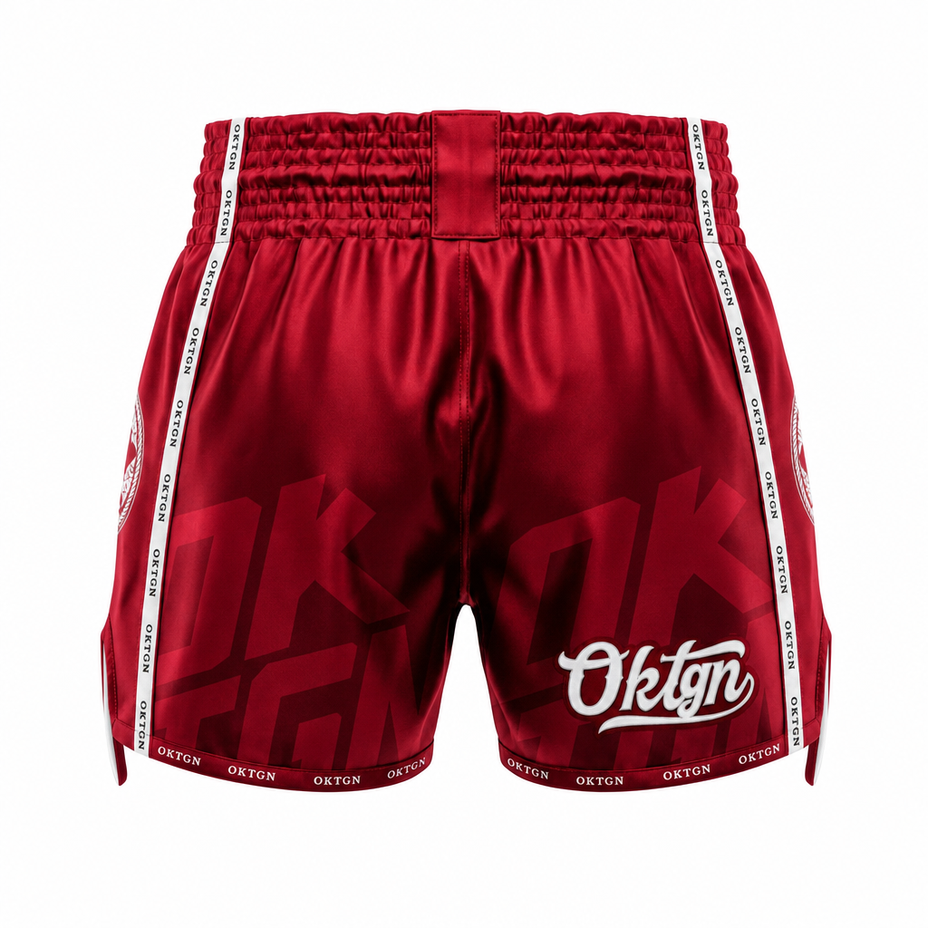 Short Muay Thai OKTAGON rouge dos