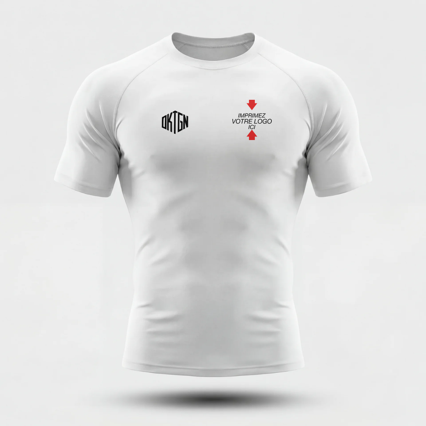 Rashguard personnalise blanc face