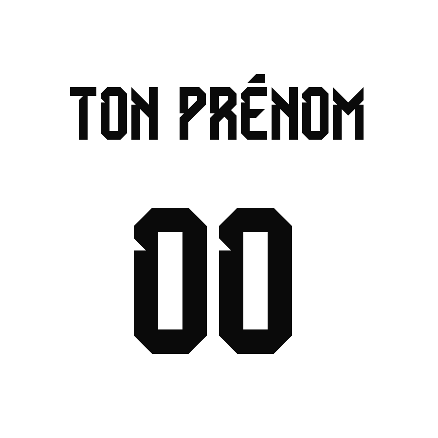 Flocage dos — Prénom + Numéro (supplément)